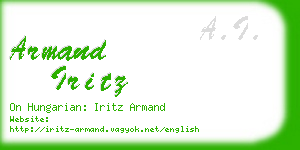 armand iritz business card